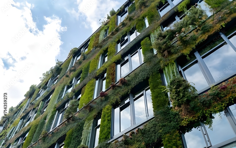 Office building with green environment. Corporate building reduce CO2. Eco-friendly building in the modern city. Sustainable glass office building with tree for reducing carbon dioxide. Office building with green environment. Corporate building reduce CO2. Eco-friendly building in the modern city. Sustainable glass office building with tree for reducing carbon dioxide.