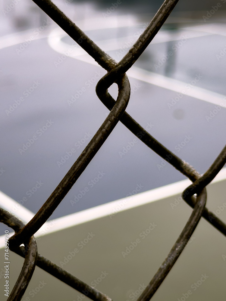 close-up of chain link fence close-up of chain link fence