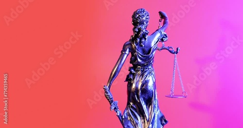 Lady Justice Blinded By Police Lights photo