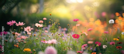 Images of a lovely garden filled with small, beautiful flowers. © 2rogan