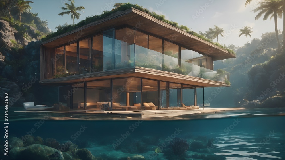 Home in water Background Very cool
