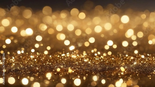 Bokeh light of gold glitters