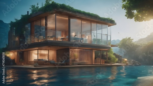 Home in water Background Very cool  © FITRIAH