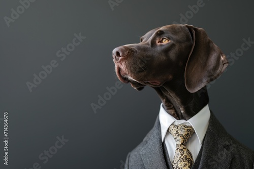 German Shorthaired Pointer in a business suit © Adriana
