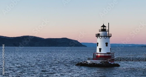 Tarrytown Light, AKA Kingsland Point Light and Sleepy Hollow Light, Village of Sleepy Hollow, NY, Winter video of the historic Lighthouse located on the Hudson River.   01-17-2024 photo