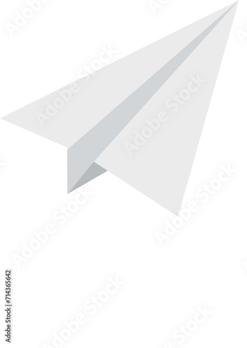 Paper plane on a white background. Vector illustration. 