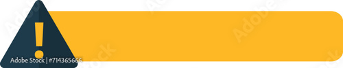 Exclamation Mark Attention Sign: Clean Vector Illustration. Text Placeholder