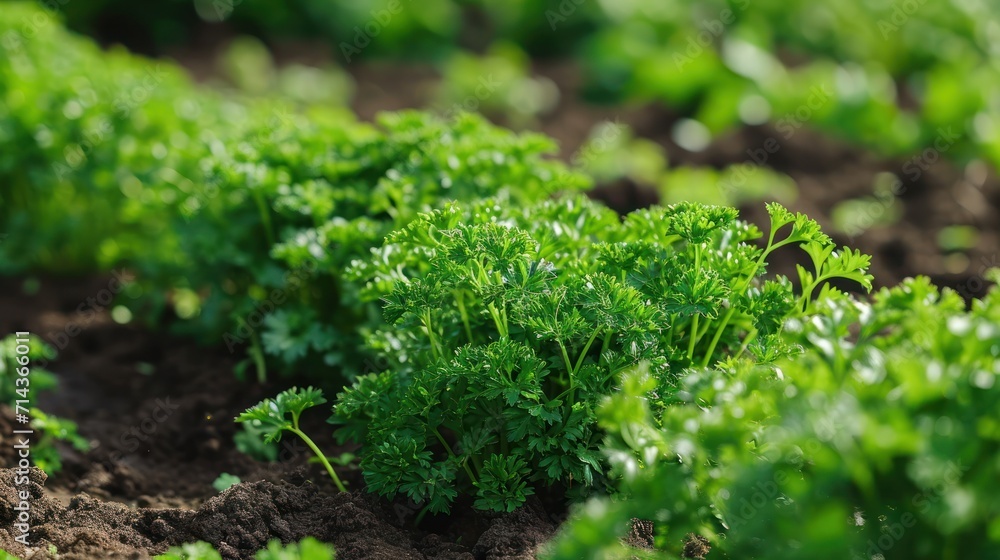 The cultivation and production of parsley, a successful harvest. The cultivation and production of parsley, a successful harvest.