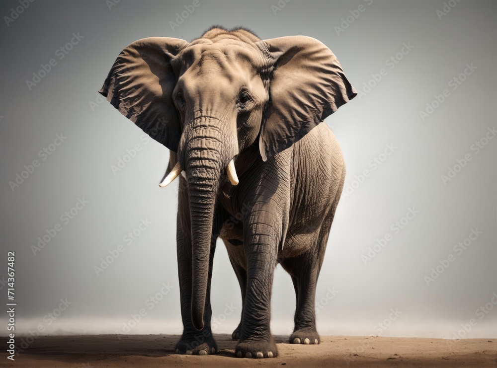 Elephant in Ethereal White
