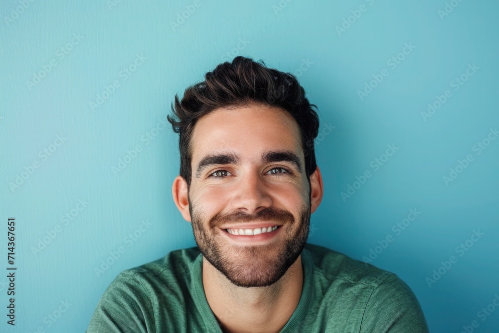 A radiant, happy man in casual wear, his genuine smile expressing pure contentment and a relaxed demeanor.., portrait of a man A radiant, happy man in casual wear, his genuine smile expressing pure contentment and a relaxed demeanor.., portrait of a man
