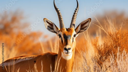 Majestic antelope portrait in stunning wildlife photography, showcasing nature s beauty