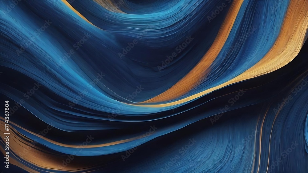 Fototapeta premium Abstract blue flowing lines background