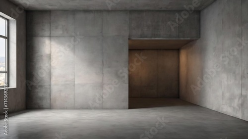Concrete room corner shadow cement wallpaper concept