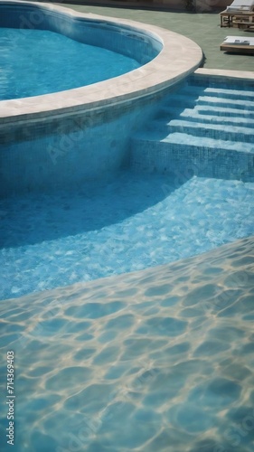 Blue swimming pool rippled water detail © Wix