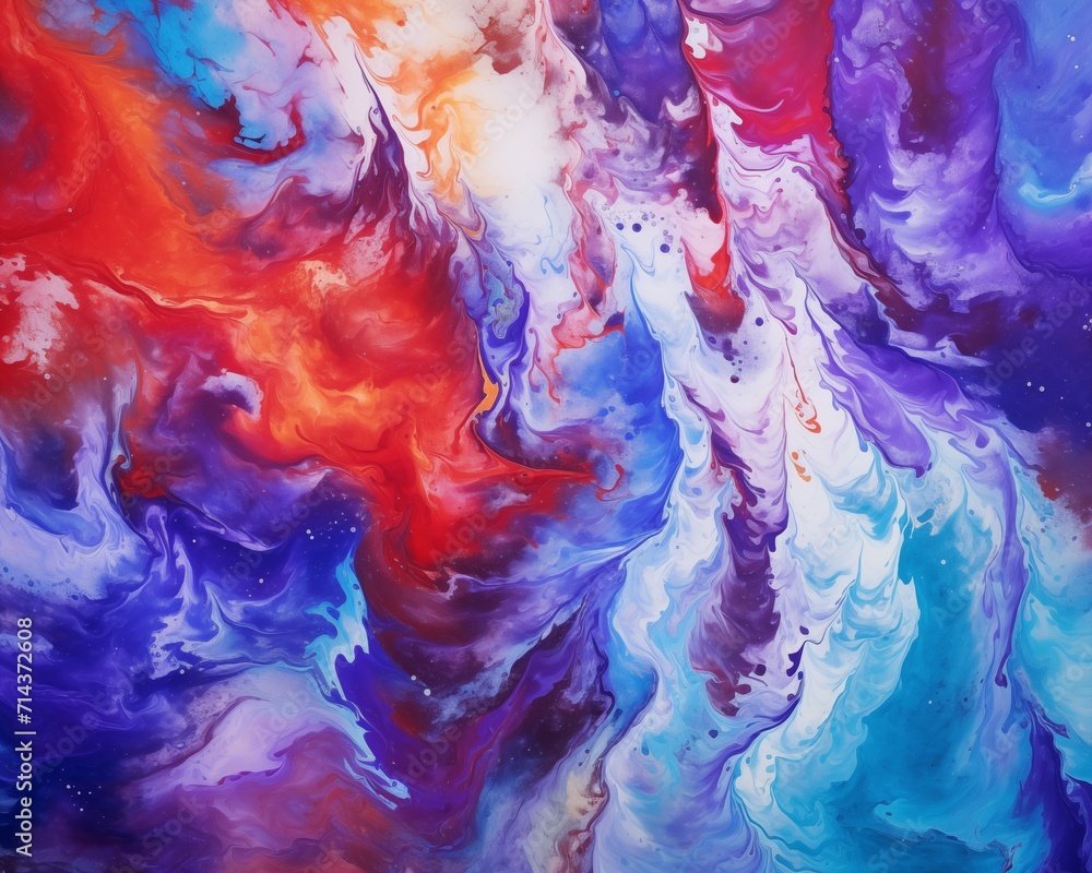 Ethereal Abstractions with Watercolor, Oil, Ink, Acrylic Art, Cosmic Themes, Perfect for Decor and Print