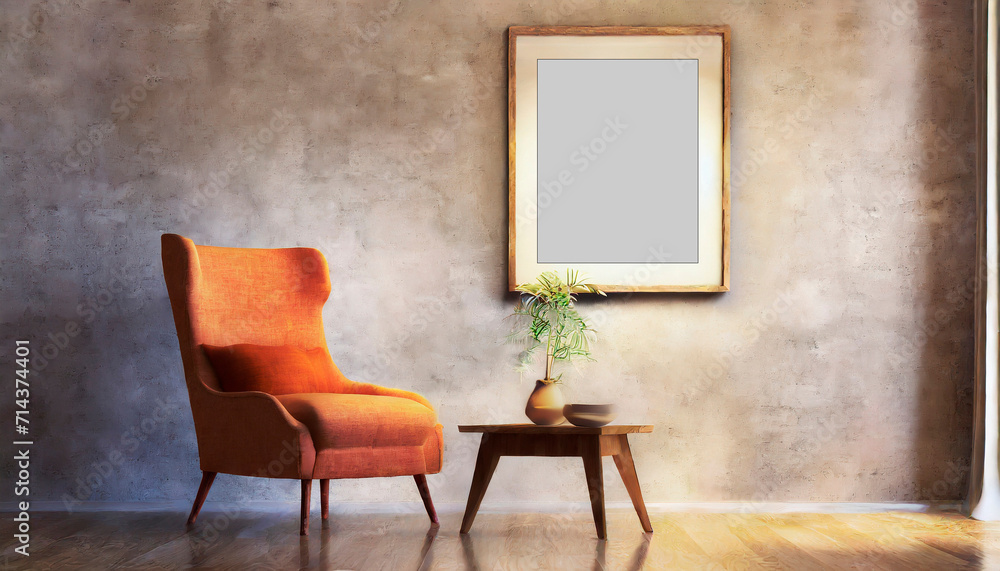 painting mockup - interior of a room with blank frame #07-202401
painting mockup - interior of a room with blank frame #07-202401