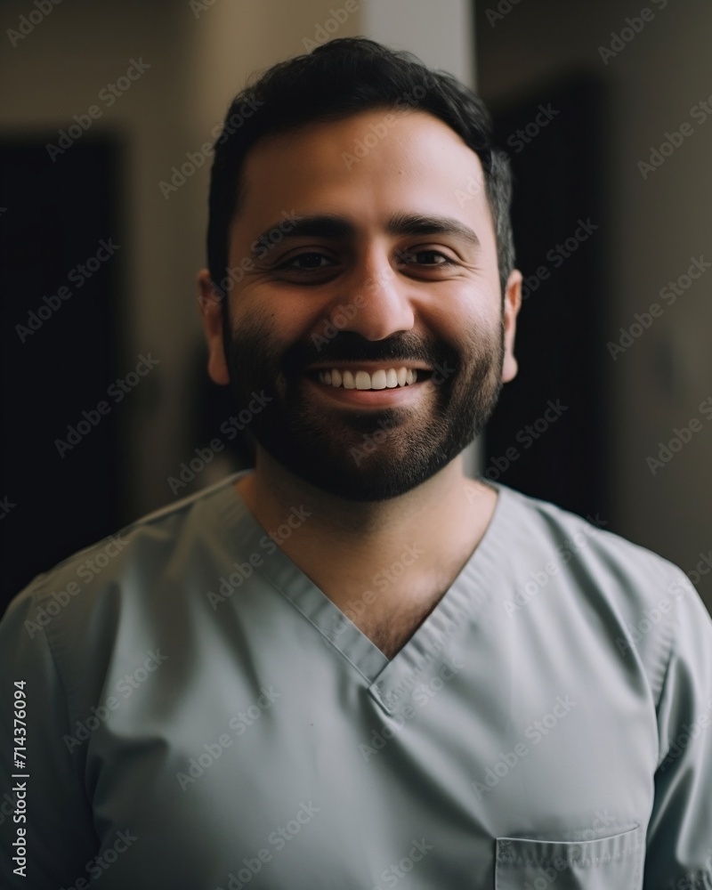 portrait of a dentist, Smiling man in scrubs in a dental office or clinic
portrait of a dentist, Smiling man in scrubs in a dental office or clinic