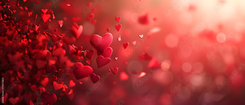 Vibrant coquelicot hearts bloom in the natural light, radiating love and beauty in the great outdoors Vibrant coquelicot hearts bloom in the natural light, radiating love and beauty in the great outdoors