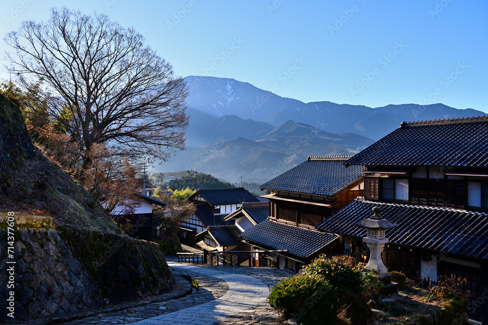 Naklejka premium 馬籠宿