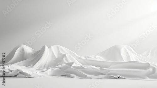 A paper surface with slight alternation of light and shadow. The white background is bright and soft. Smooth surface with a playful effect It provides a clean canvas with ample copy space for a variet