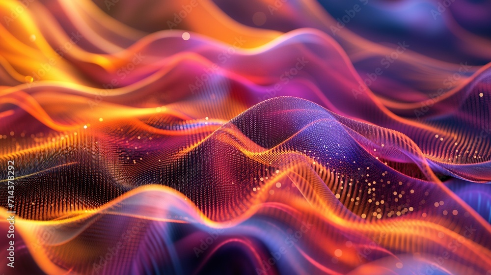 Vibrant abstract wavy technology background Vibrant abstract wavy technology background