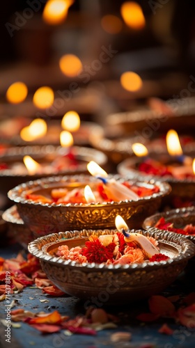 Diwali festival of lights tradition, minimalistic, happy diwali, Celebrations, orange and redish background