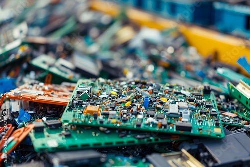 Pile of discarded electronics highlighting the urgency of e-waste recycling