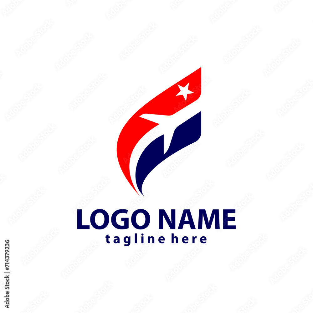 initial letter F travel logo design vector initial letter F travel logo design vector