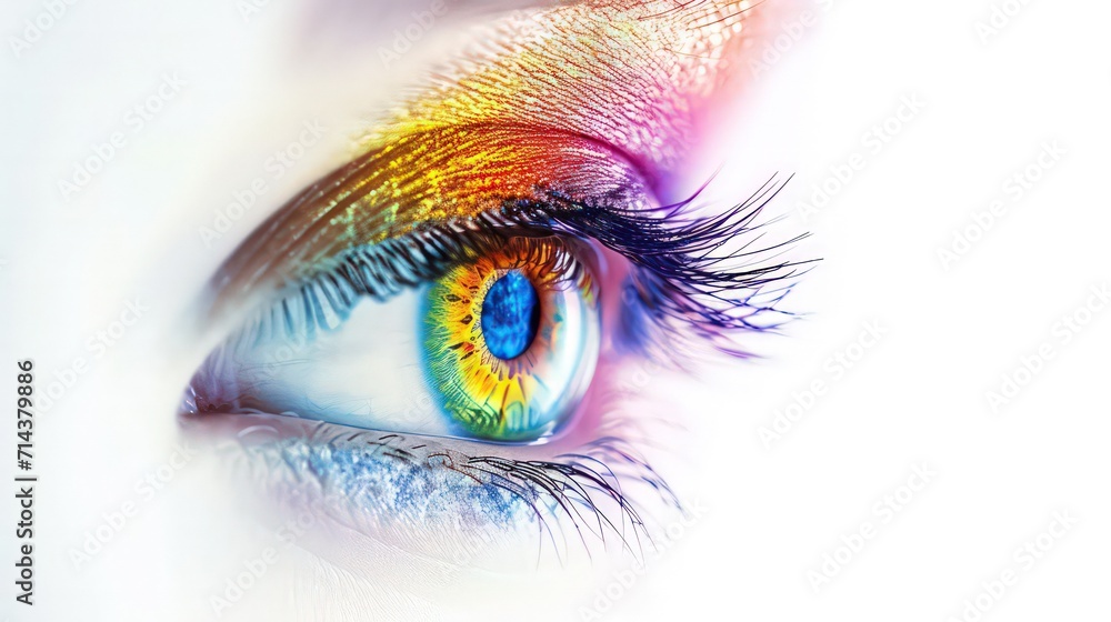 Human Eye With Rainbow Colors Human Eye With Rainbow Colors