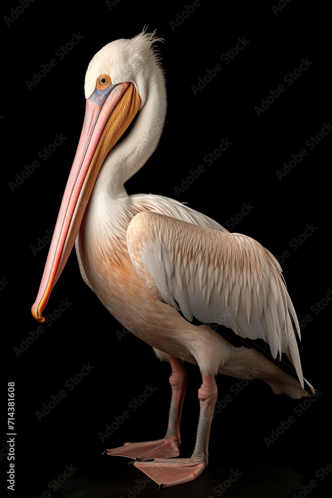 Great White Pelican in nature , Pelecanus onocrotalus Great White Pelican in nature , Pelecanus onocrotalus