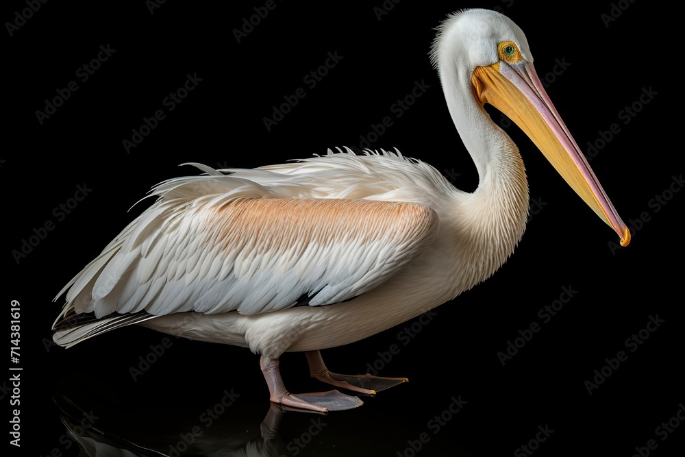 Great White Pelican in nature , Pelecanus onocrotalus