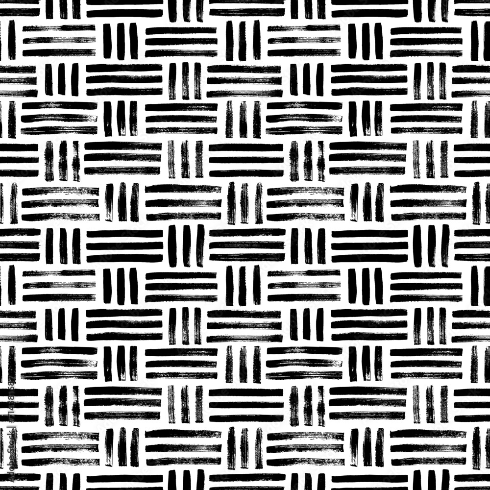 Distressed texture of abstract weaving fabric or basket. Hand drawn grunge seamless pattern. Distressed texture of abstract weaving fabric or basket. Hand drawn grunge seamless pattern.
