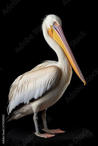Great White Pelican in nature , Pelecanus onocrotalus
