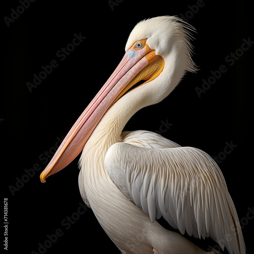 Great White Pelican in nature , Pelecanus onocrotalus