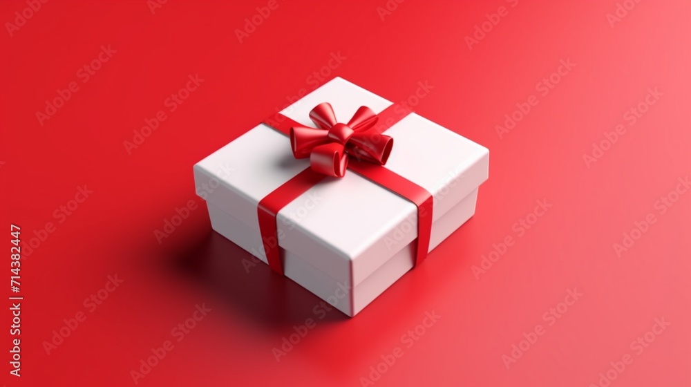 Blank white gift box open or opened present box tied Ai Generative Blank white gift box open or opened present box tied Ai Generative