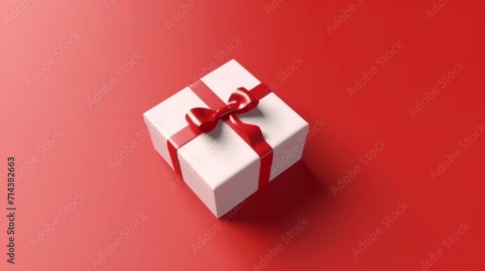 Blank white gift box open or top view of present box Ai Generative Blank white gift box open or top view of present box Ai Generative