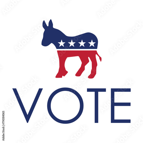 Democratic Party Vote vector illustration on white background