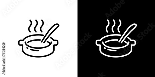 シンプルな温かいスープアイコン