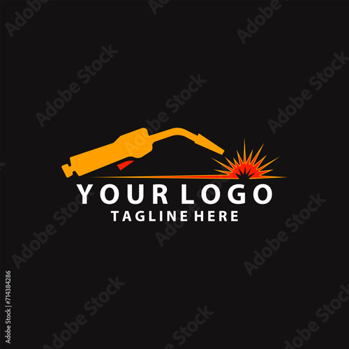 welding logo design vector