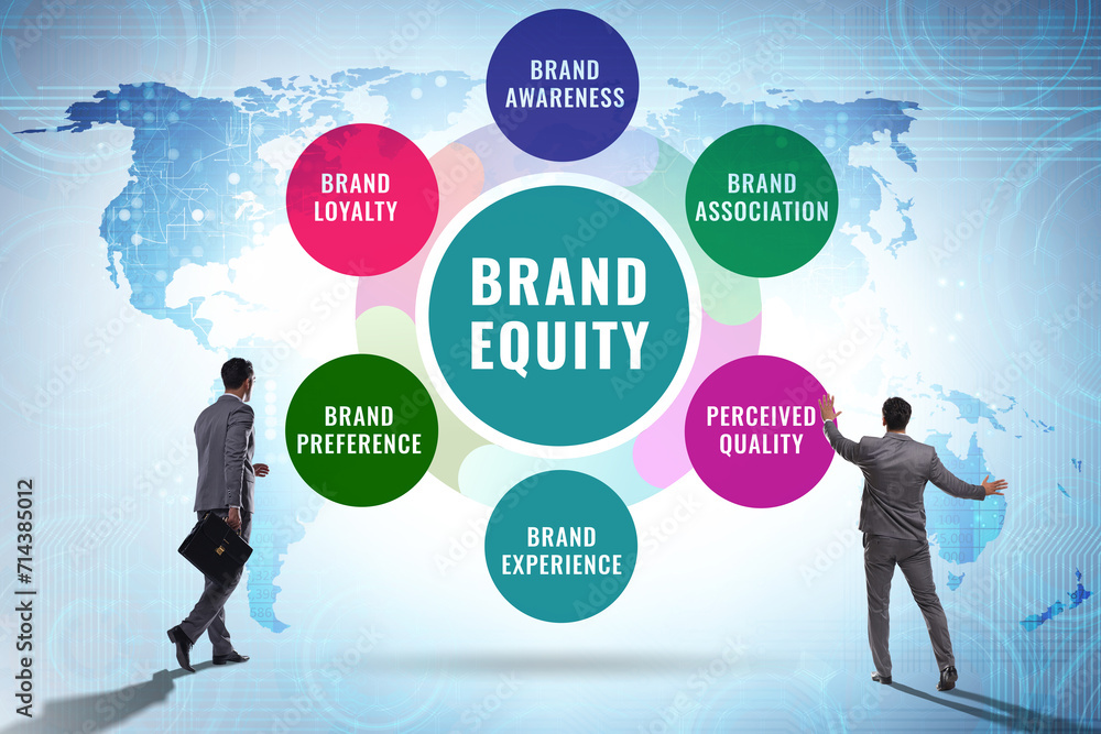 Brand equity marketing concept illustration Brand equity marketing concept illustration