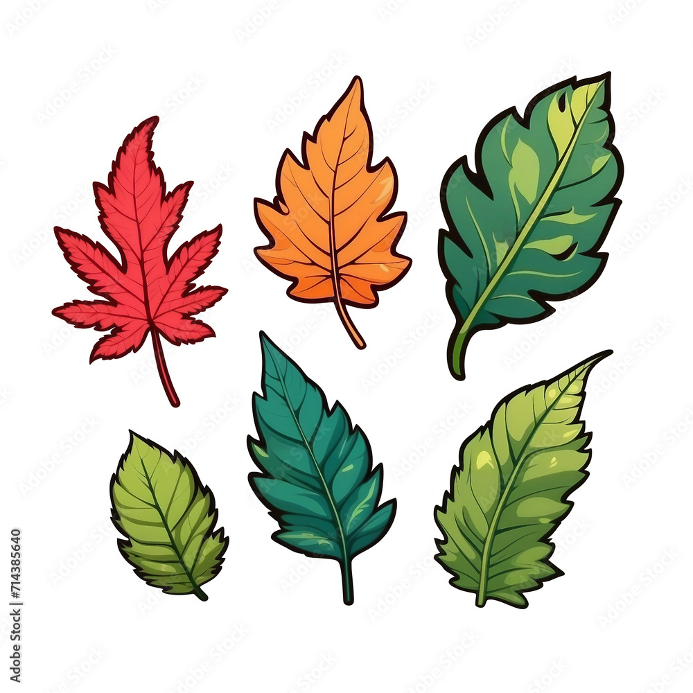 2d leaf, high quality, vector, Detailed illustration of a leaf, awesome full color, 2d leaf, high quality, vector, Detailed illustration of a leaf, awesome full color,