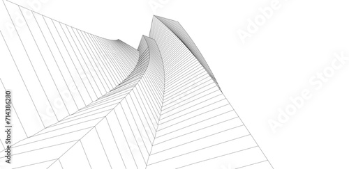 abstract architecture 3d illustration