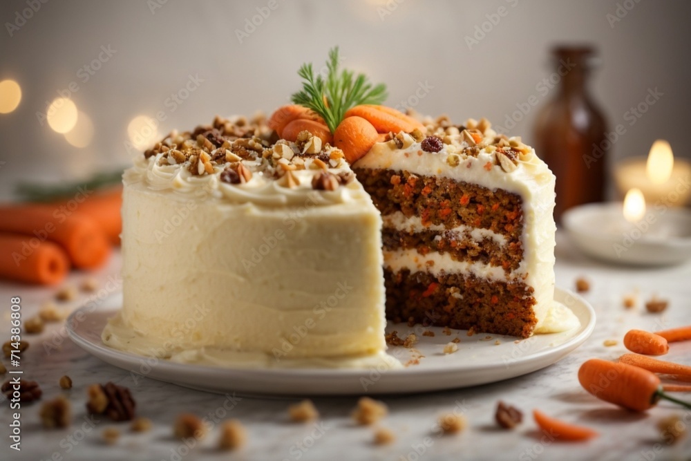 piece of cake with chocolate (Carrot Cake) piece of cake with chocolate (Carrot Cake)
