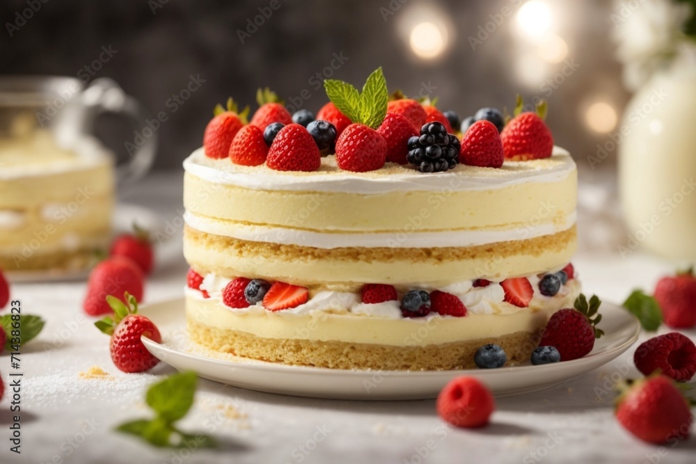 cheesecake with strawberries (Charlotte Russe) cheesecake with strawberries (Charlotte Russe)