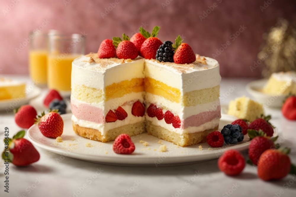 cheesecake with strawberries (Charlotte Russe) cheesecake with strawberries (Charlotte Russe)