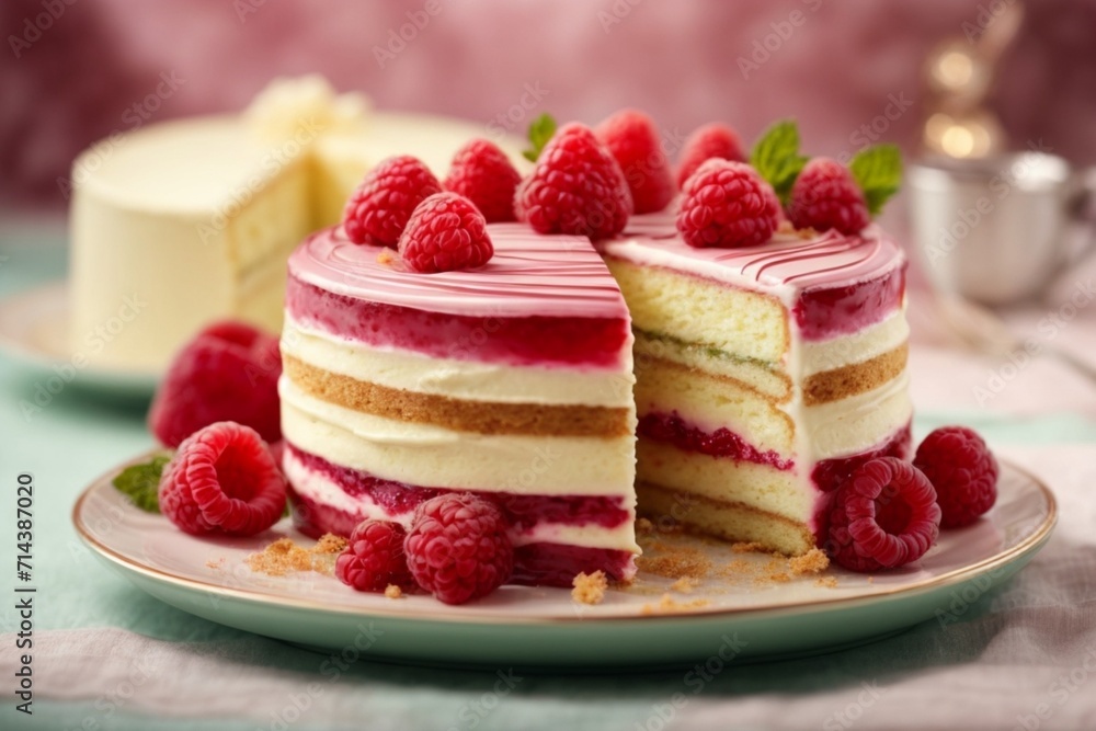 raspberry cheesecake with raspberry (Princess Cake) raspberry cheesecake with raspberry (Princess Cake)