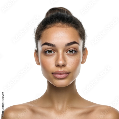 beauty female model in transparent background