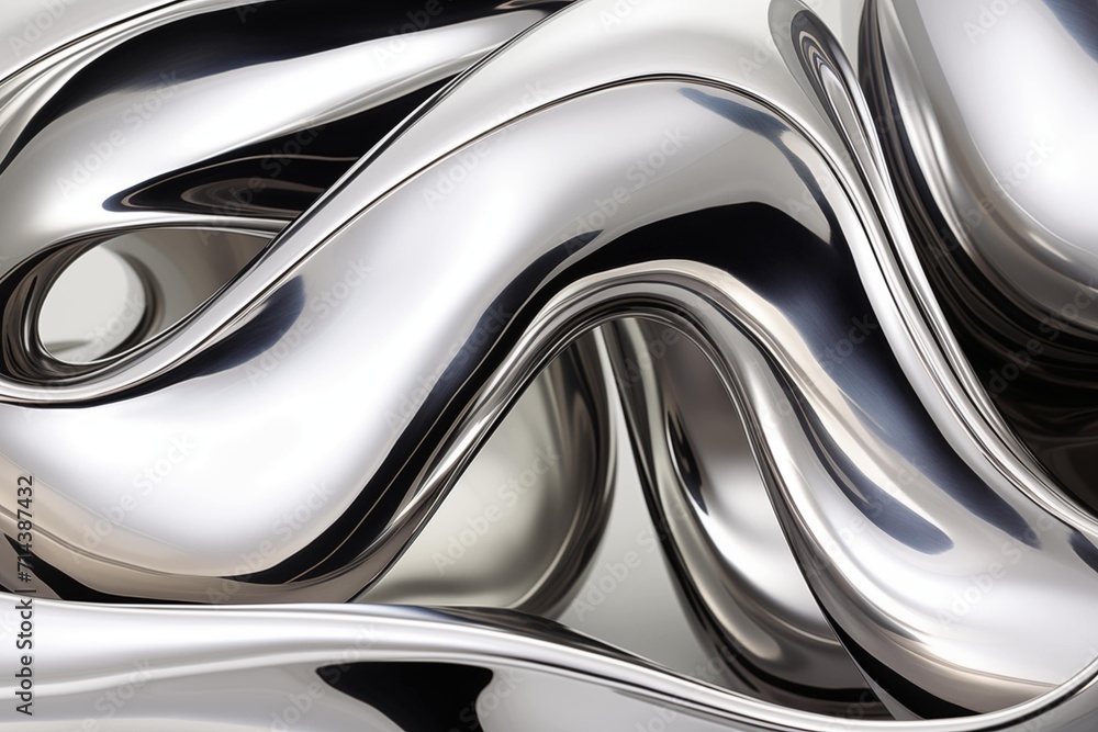 Abstract silver background pattern macro close-up of silver and silver metal surface with shiny reflections and harmonic shapes. elegant futuristic design graphics metallic waves Abstract silver background pattern macro close-up of silver and silver metal surface with shiny reflections and harmonic shapes. elegant futuristic design graphics metallic waves