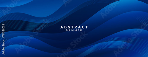 Abstract Dark Blue Background with Wavy Shapes. flowing and curvy shapes. This asset is suitable for website backgrounds, flyers, posters, and digital art projects. photo