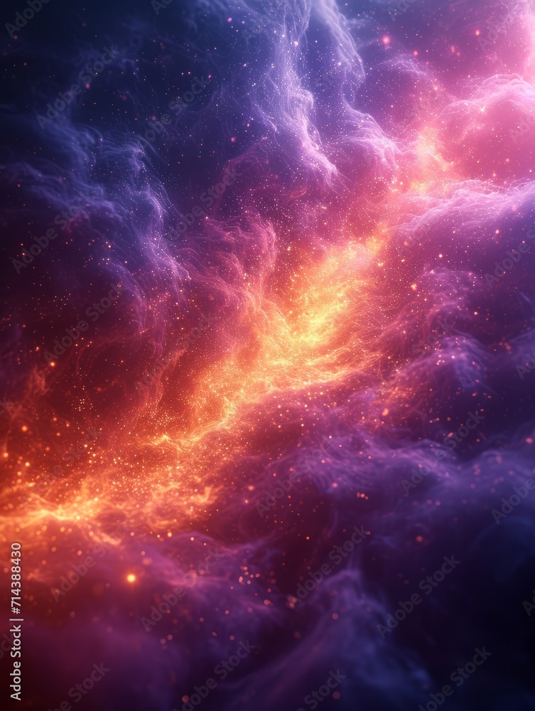 An abstract background of beautiful vibrant colors of blue, purple, pink and gold light. An abstract background of beautiful vibrant colors of blue, purple, pink and gold light.